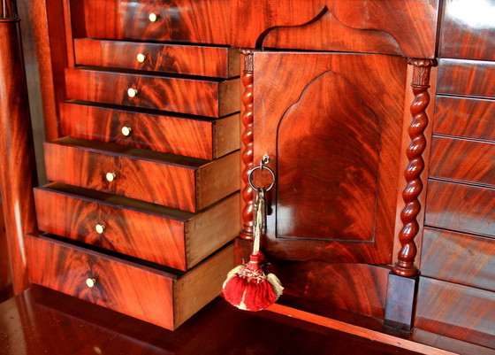 Image 1 of Antieke Biedermeier secretaire, 1890S