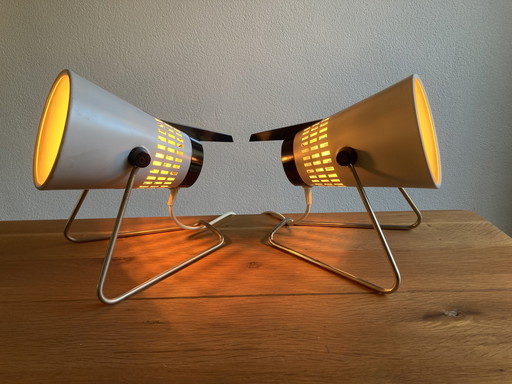 2X Solilux Hanau vintage Space Age Lampen