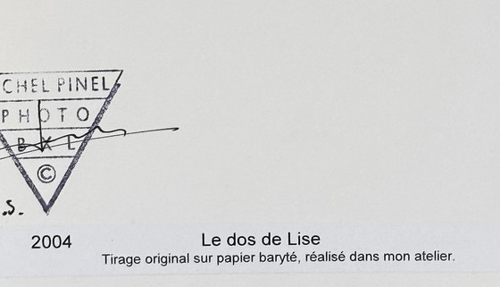 Image 1 of Michel Pinel 1949-2022 Schitterend artistiek naakt "Le Dos De Lise" uit 2004