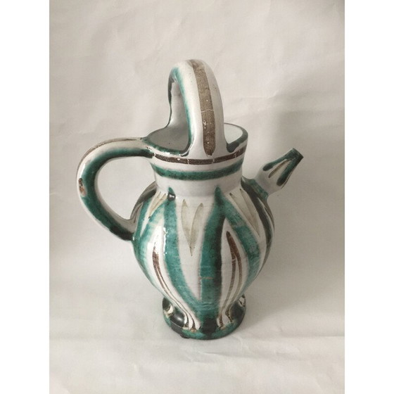 Image 1 of Vintage zwart en groen keramiek van Roger Picault