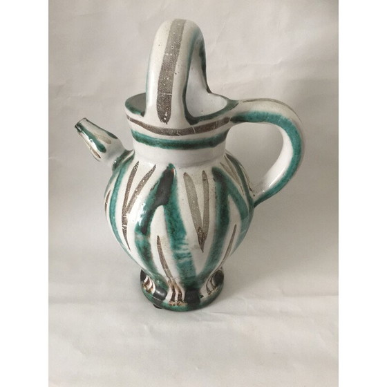 Image 1 of Vintage zwart en groen keramiek van Roger Picault