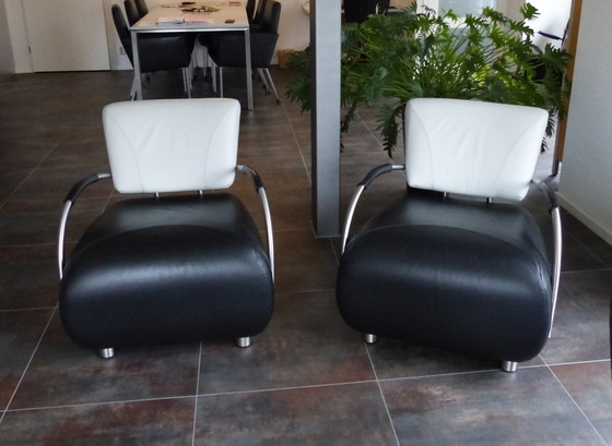 Image 1 of Als Nieuwe Leren Design Fauteuils