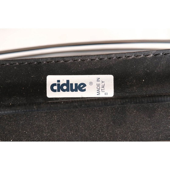 Image 1 of Set van 4 vintage stoelen van chroom en leer van Cidue, Italië 1970