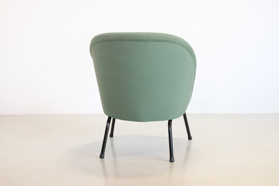Image 1 of Vintage groene cocktail fauteuil club chair