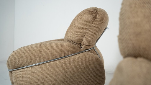 Mid Century Modern Paar "Okay" fauteuils van Adriano Piazzesi, 1960S