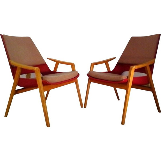 Image 1 of Set van 2 vintage lounge fauteuils van Miroslav Navratil - jaren 1960