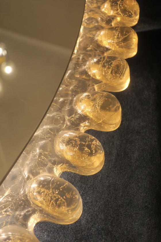 Image 1 of Egon Hillebrand Grote Ovale Lucite Verlichte Wandspiegel,