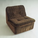 70S Fluwelen 1 Zits Sofa