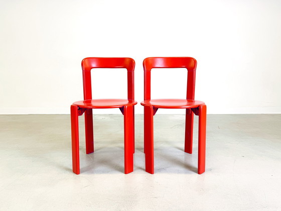 Image 1 of Set van 2 vintage stoelen Bruno Rey Kusch & Co jaren 1970 ontwerp nieuw gelakt