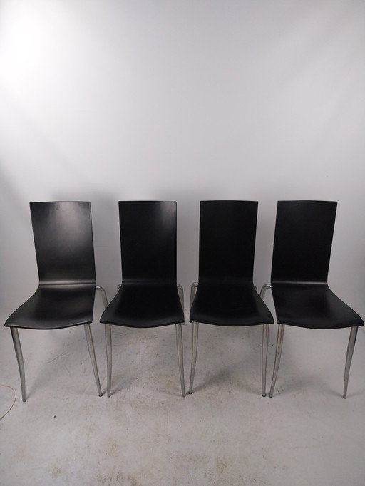 4 X Driade Olly Tango Stoelen Door Philip Starck 1980'S 