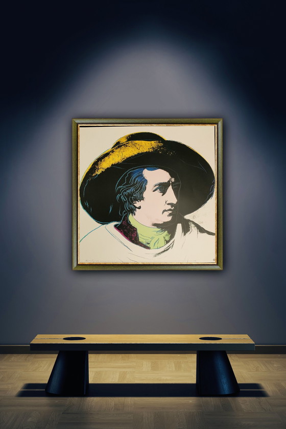 Image 1 of Andy Warhol, Goethe. Hoogwaardige Offset Colour Lithograph. In Uitstekende Staat.