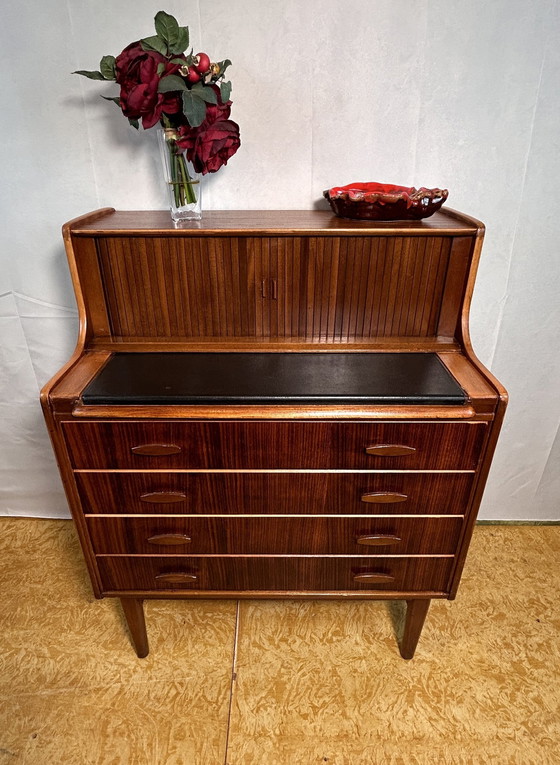 Image 1 of Mid Century Retro Vintage Teak Bureau 1960