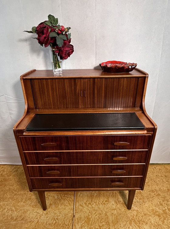 Image 1 of Mid Century Retro Vintage Teak Bureau 1960