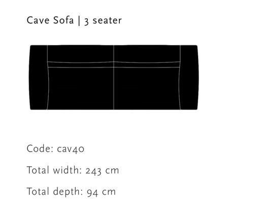 Studio Henk 3 zit Cave Sofa