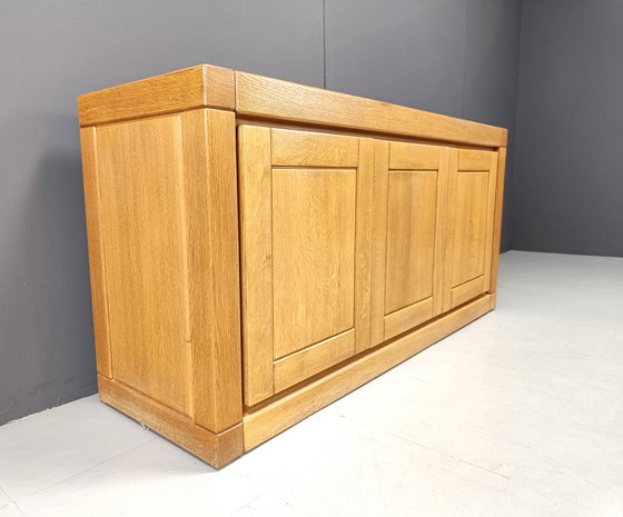 Image 1 of Vintage eikenhouten 3-deurs dressoir, jaren 1970