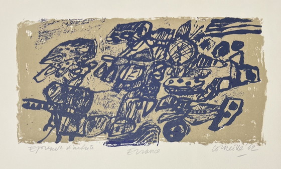 Image 1 of Gesigneerd; Guillaume Corneille Lithografie Ancienne Errance, 1962