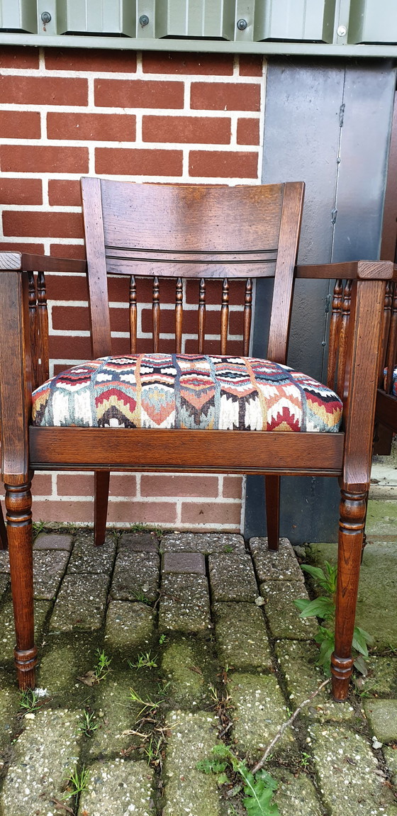 Image 1 of 6 Kersenhout Eetkamer Armstoelen 