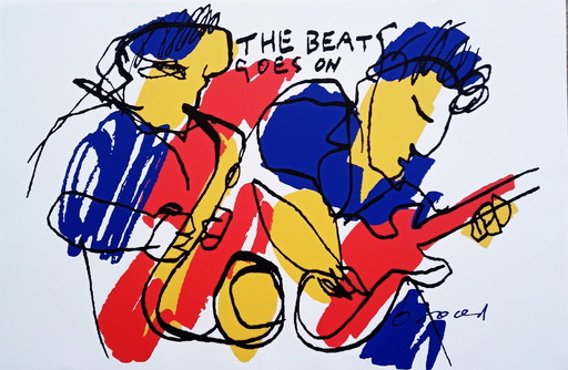 Herman Brood --The Beat Goes On  (Op Canvas)