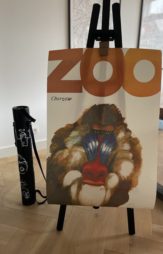 Image 1 of M. Mosinski, (1936-1998), ZOO, 1968, affiche nr. 36, officiële beperkte oplage c.500, gedrukt 2019