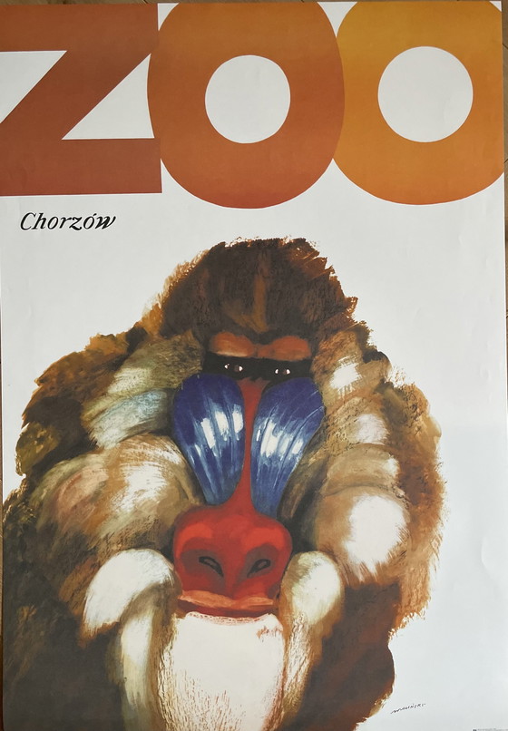 Image 1 of M. Mosinski, (1936-1998), ZOO, 1968, affiche nr. 36, officiële beperkte oplage c.500, gedrukt 2019