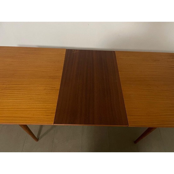 Image 1 of Vintage uitschuifbare houten eettafel, Tsjechoslowakije 1970