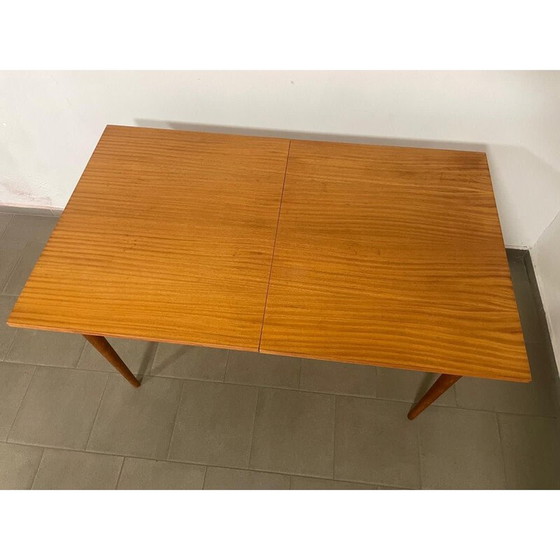 Image 1 of Vintage uitschuifbare houten eettafel, Tsjechoslowakije 1970