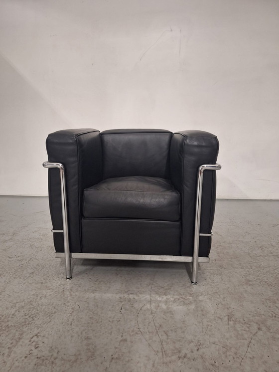 Image 1 of Cassina Lc 2 Le Corbusier Fauteuil, Zwart Leder