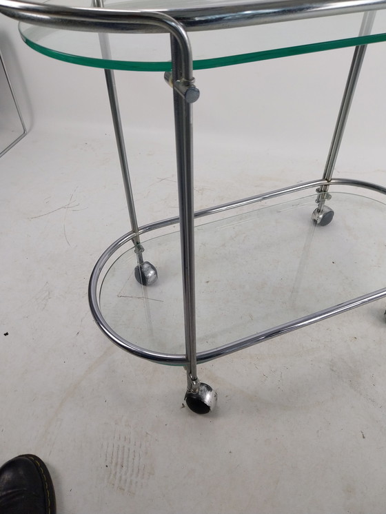 Image 1 of Vintage barcart chrome