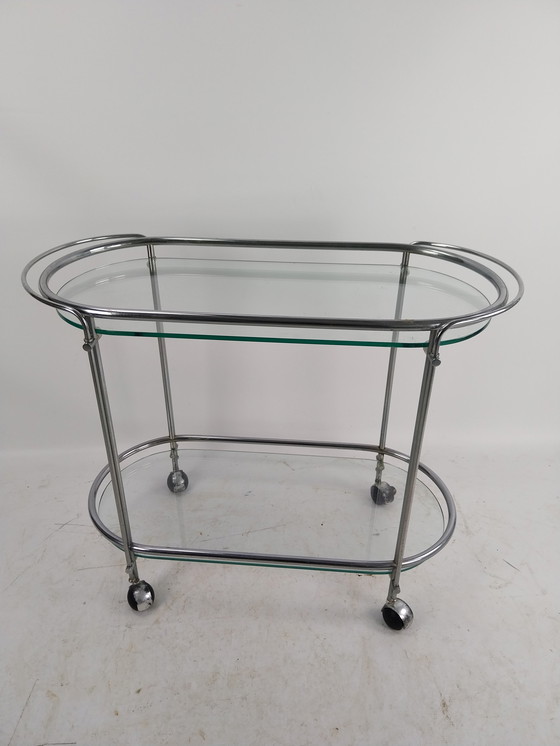 Image 1 of Vintage barcart chrome