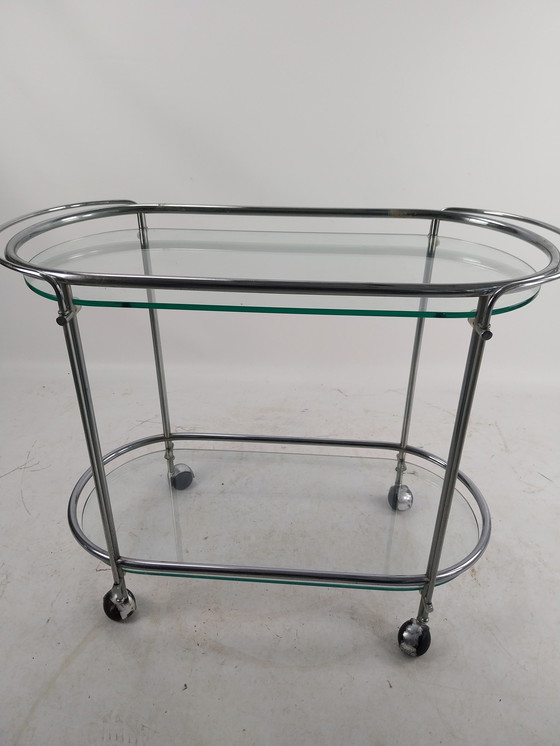 Image 1 of Vintage barcart chrome