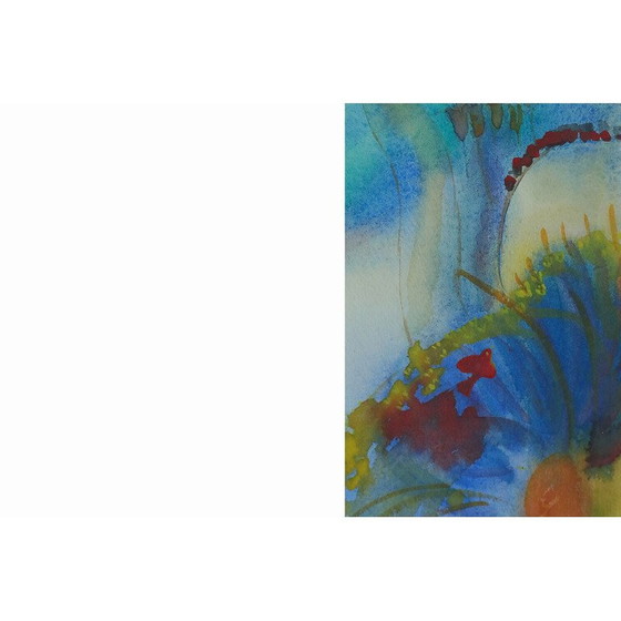 Image 1 of Vintage aquarel door Frideborg Bryth, 1961