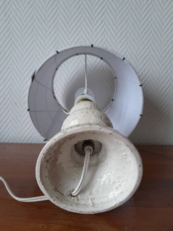 Image 1 of Vintage lamp van keramiek met op maat gemaakte kap