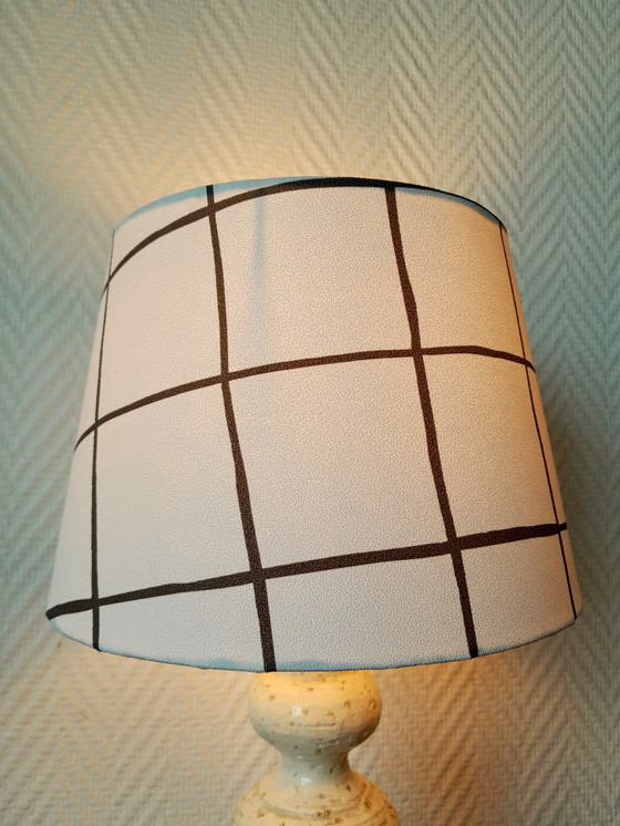 Image 1 of Vintage lamp van keramiek met op maat gemaakte kap