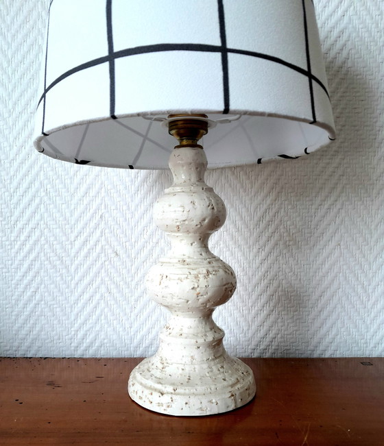 Image 1 of Vintage lamp van keramiek met op maat gemaakte kap