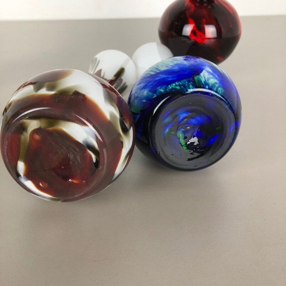 Image 1 of Set van 4 veelkleurige vintage vazen Pop Art, Italië 1970