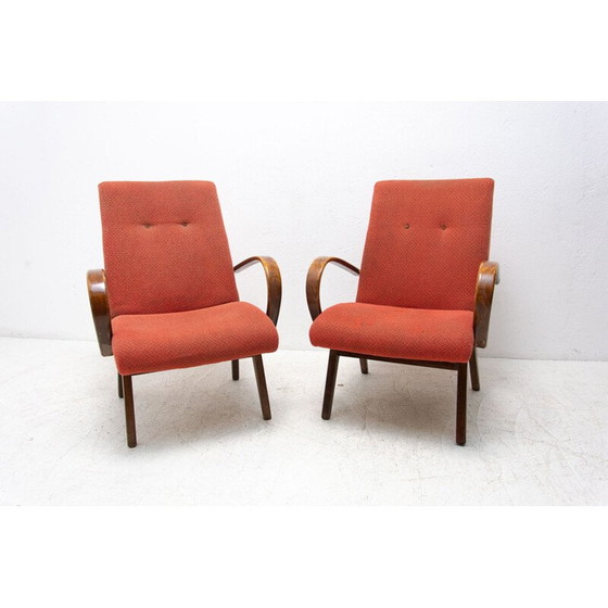 Image 1 of Paar mid century fauteuils van Jaroslav Smidek, Tsjecho-Slowakije 1960