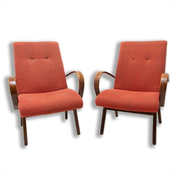 Image 1 of Paar mid century fauteuils van Jaroslav Smidek, Tsjecho-Slowakije 1960