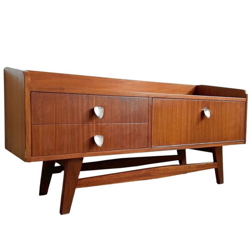 Retro lowboard kastje dressoir teak 1960's