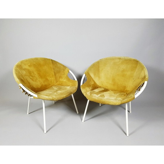 Image 1 of Vintage Duitse set van 2 lounge stoelen voor Lusch & Co