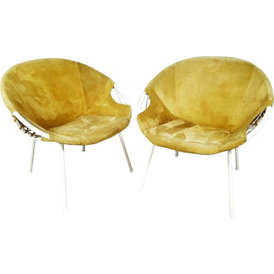 Image 1 of Vintage Duitse set van 2 lounge stoelen voor Lusch & Co