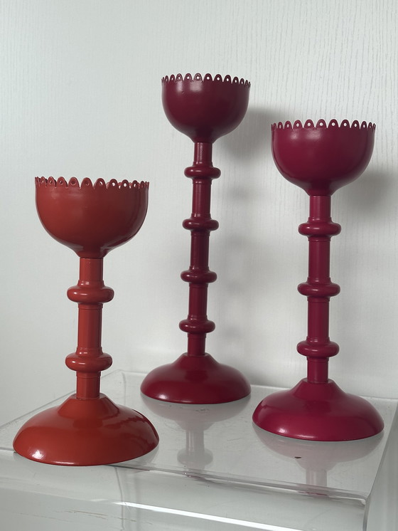 Image 1 of 3x Vintage Ikea kandelaars Katarina Andersson