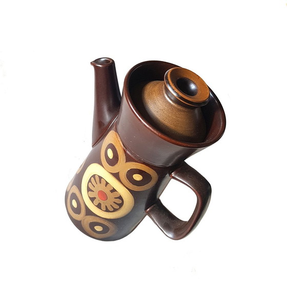 Image 1 of Koffiepot, melkkan en melkkan van Gill Pemberton, jaren 1960, set van 3