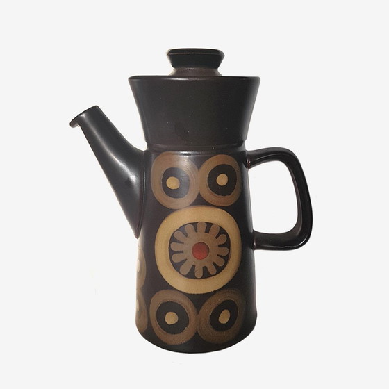 Image 1 of Koffiepot, melkkan en melkkan van Gill Pemberton, jaren 1960, set van 3