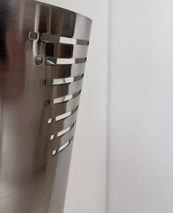 Image 1 of Vintage wandlamp van geborsteld metaal, Duitsland 1980