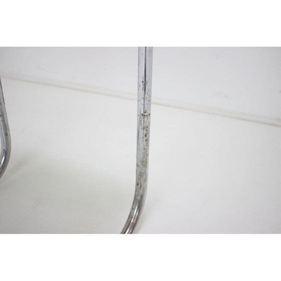 Image 1 of Art deco vintage stoel van chroom en hout door Mart Stam, Tsjecho-Slowakije 1930