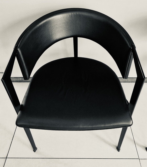 Image 1 of 6x Vintage Dutch Design Postmodern Castelijn Eetkamerstoelen