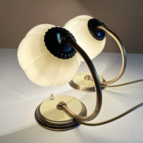 Image 1 of 2X Art Deco Bauhaus tafellampen