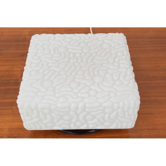 Image 1 of Vintage wandlamp van melkglas en metaal, Tsjecho-Slowakije 1970