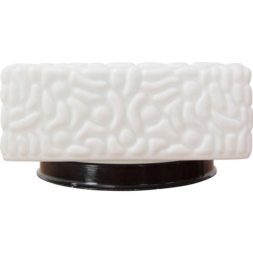 Vintage wandlamp van melkglas en metaal, Tsjecho-Slowakije 1970