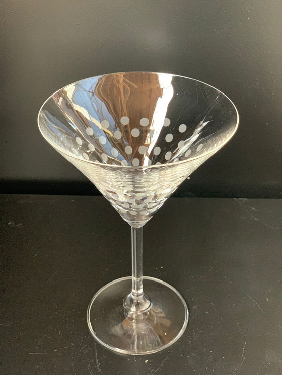 Image 1 of 4X Martini Of Cocktailglazen Met Diverse Gravures